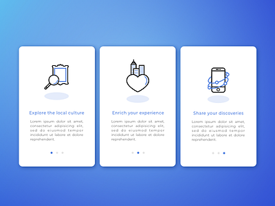 Cards | Cultural app app card design flat icon illustration ios julie charrier prototype sketchapp ui ux