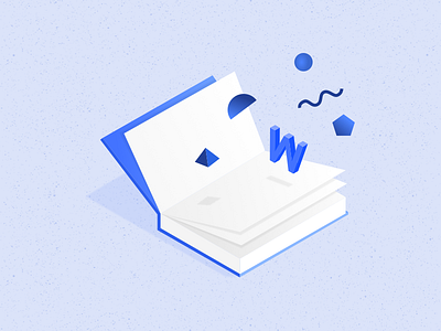 Illustration | Book 📖 [01/30] book daily creative challenge flat geometric illustration isometric julie charrier minimalism sketchapp vector