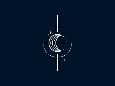 Illustration | Moon 🌙 [03/30] constellation daily creative challenge flat geometric illustration isometric julie charrier minimalism moon sketchapp tatoo vector