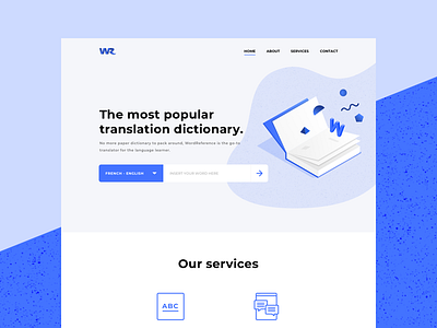 Website | WordReference 🔎 [13/30] daily creative challenge design illustration julie charrier minimalism sketchapp translator ui website wordreference