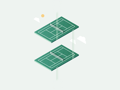 Illustration | Wimbledon 🎾 [17/30] daily creative challenge design illustration isometric julie charrier minimalism sketchapp tennis ui wimbledon