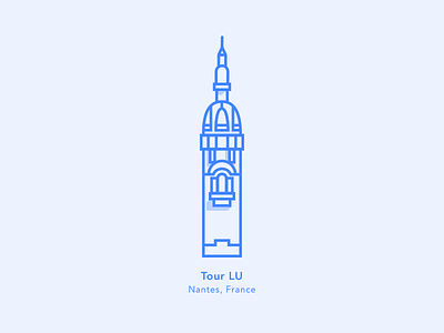 Illustration | LU’s tower 🏭 [26/30] daily creative challenge icon illustration julie charrier lu minimalism nantes sketchapp tower ui