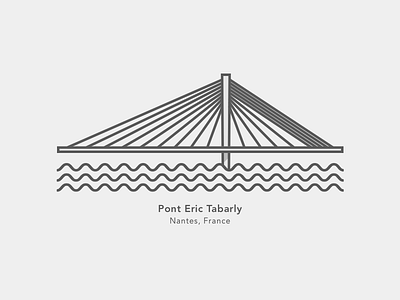 Illustration | Eric Tabarly's bridge ⛵️ [27/30] boat bridge daily creative challenge eric taberly icon illustration julie charrier minimalism nantes sketchapp ui