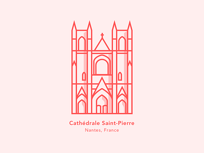 Illustration | Saint-Pierre's Cathedral ⛪️ [28/30] cathedral church daily creative challenge icon illustration julie charrier minimalism nantes sketchapp ui