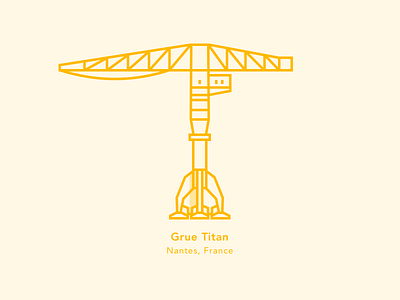 Illustration | Titan's crane 🏗 [29/30] construction crane daily creative challenge icon illustration julie charrier minimalism nantes sketchapp ui