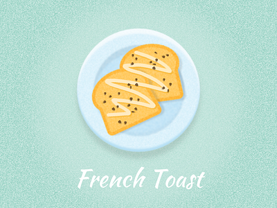 Illustration | French toast 🍞 breakfast chocolate cooking flat french toast illustration julie charrier minimal sketchapp vector vegan