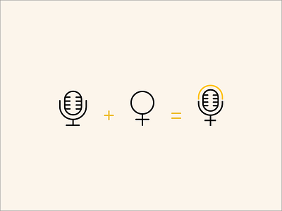 Logo | Génération XX podcast 🎙 branding flat icon julie charrier logo microphone minimal podcast process sketchapp visual identity woman