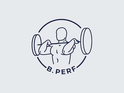 Logo | B.Perf 🏋🏻‍♂️ branding coaching fitness flat julie charrier logo minimal sketchapp sport trainer training vector visual identity workout