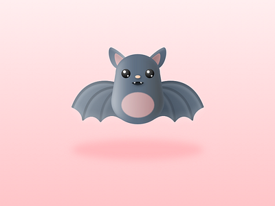 Illustration | Bat 🦇 animal bat batman character halloween illustration julie charrier minimal sketchapp vector