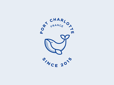 Illustration | Port Charlotte ⚓️ animal branding fashion flat illustration julie charrier logo logotype minimal nature sketchapp vector whale