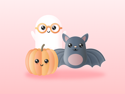 Illustration | Halloween 🕸 character cute halloween illustration julie charrier minimal sketchapp vector