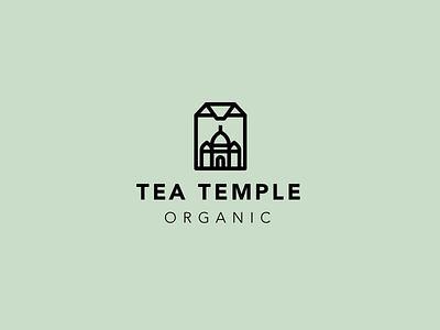 Logo | Temple Tea 🍃 brand branding flat illustration julie charrier logo logotype minimal sketchapp tea vector