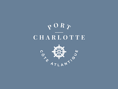 Illustration | Port Charlotte ⚓️ brand branding flat illustration julie charrier logo logotype minimal ocean sea sketchapp ui vector