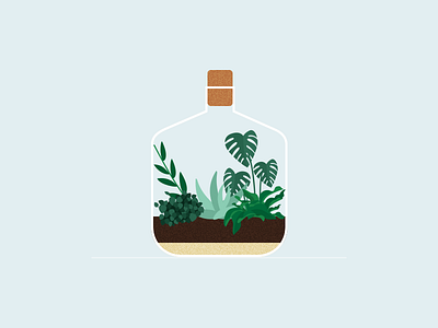 Illustration | Plants 🌿 aloe vera illustration julie charrier minimal nature plant sketchapp terrarium ui vase vector
