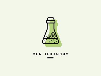 Logo | Terrarium 🌿 brand branding flat illustration julie charrier logo logotype minimal moss plants sketchapp terrarium vector