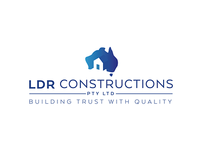 Logo | LDR Constructions 🏗 australia brand branding construction gradient illustration isometric julie charrier logo logotype minimal sketchapp vector