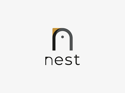 Logo | Nest Rénovation (final) 🐤 architecture bird brand branding flat illustration julie charrier logo logotype minimal nest sketchapp ui vector