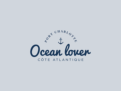 Illustration | Ocean Lover 🌊 branding charlotte fashion flat illustration julie charrier logo lover minimal ocean port sketchapp ui vector