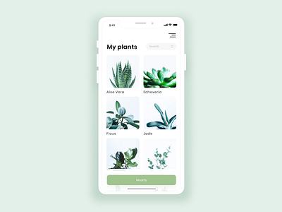 App | Plant Keeper (details) 🌿 app concept app design clean flat garden illustration iphone julie charrier minimal plant plants sketchapp ui vector