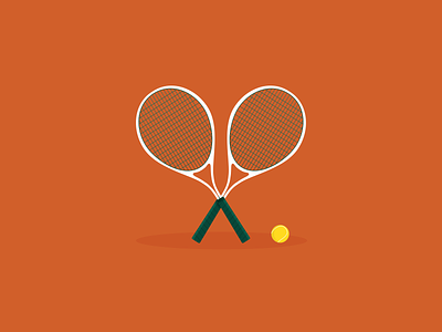 Illustration | Roland Garros 2 🎾 ball flat illustration julie charrier match minimal racket roland garros sketchapp tennis tournament ui vector wimbledon
