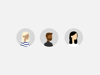 Illustration | People avatar character diversity flat illustration julie charrier minimal people portrait sketchapp team ui vector