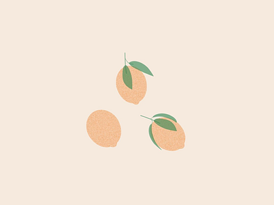 Illustration | Lemons or peachs? citrus flat food fruit illustration julie charrier lemons minimal peach sketchapp summer ui vector vegan