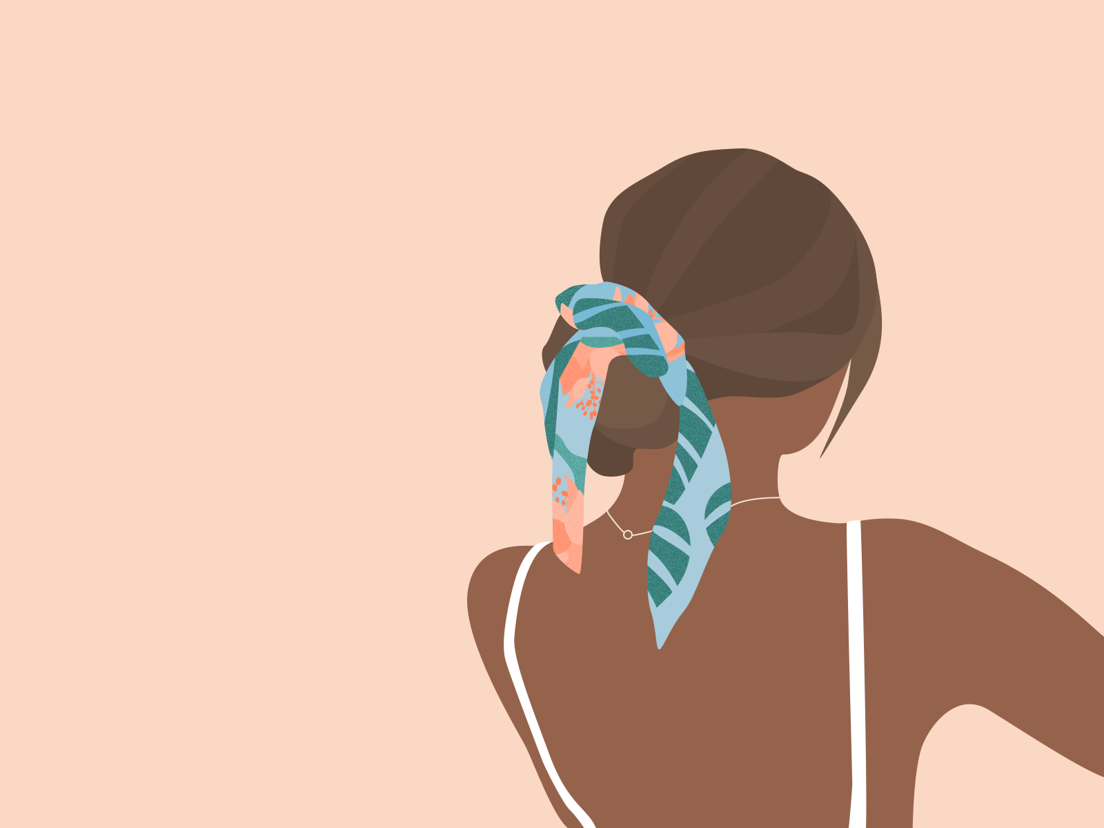 Illustration | The girl with the scarf by Julie Charrier on Dribbble