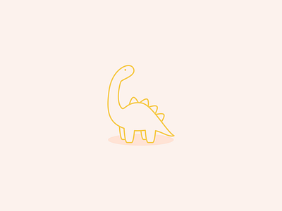 Illustration | Little Dinosaur animal dinosaur flat illustration julie charrier minimal sketchapp ui vector