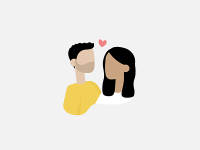 Illustration | Couple character couple couplegoals flat illustration julie charrier minimal people sketchapp ui vector