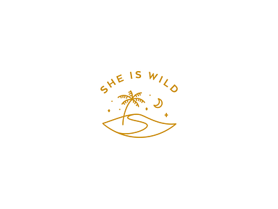 Logo | She is Wild #1 branding flat illustration island julie charrier logo minimal she is wild ui vector wild