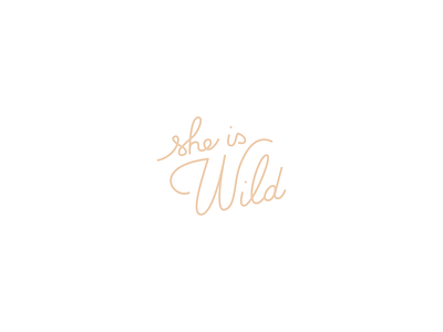 Logo | She is Wild #2 branding fashion flat handwriting illustration julie charrier logo minimal she is wild vector wild