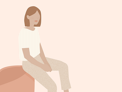 Illustration | The sitting girl