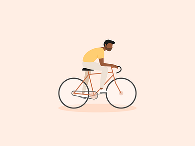 Illustration | Biking man 🚴🏾‍♂️