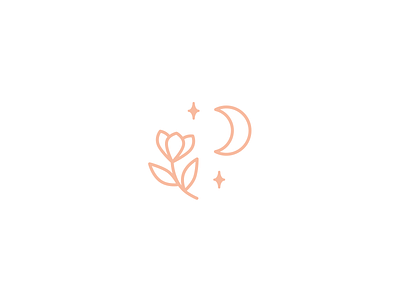 Branding | Chloé Bloom 2 🌷 branding flower healthy illustration julie charrier logo logo branding logotype minimal moon pink sketchapp sparkle spirituality