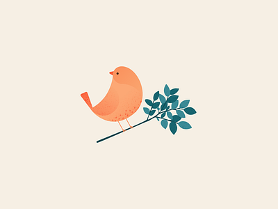Illustration | Bird 🐤 bird bird illustration flat gradient illustration julie charrier minimal sketchapp texture vector
