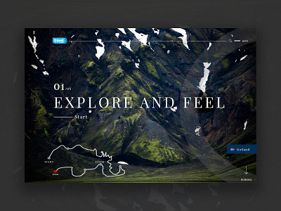 Explore & Feel - Landing Page ui daily designer explore island landign page travel ui ux web