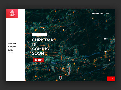 Christmas landing page christmas christmasweb coming dailyui december red ui ui ux we design web webdesign