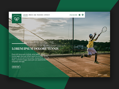 Tennis Court - Web Design court designtheweb landing page sport tennis tennis player ui uiux ux web web design webdesign website
