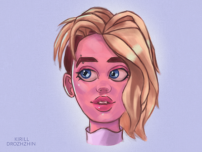 Gwen Stacy design flat icon illustration logo photoshop