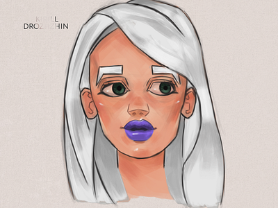 girl with silver hair