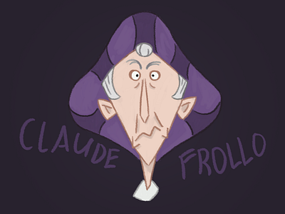 Claude Frollo design hunchback of notre dame icon logo photoshop retro style