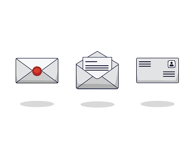 Mail Icons icons illustrator vector