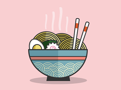 R is for Ramen food illustration noodles ramen