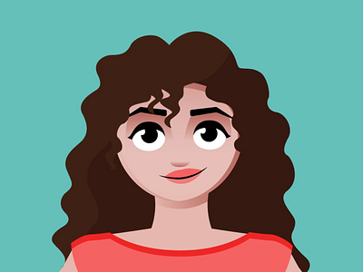 Curls character character design curly hair girl woman