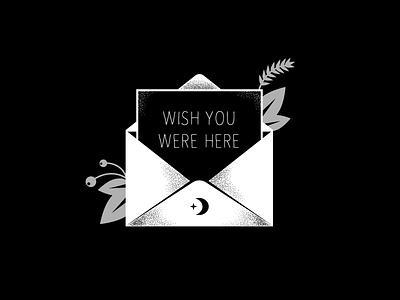 Wish You Were Here design envelope illustration illustrator