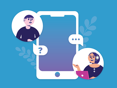 Customer Support customer support design illustration illustrator phone support