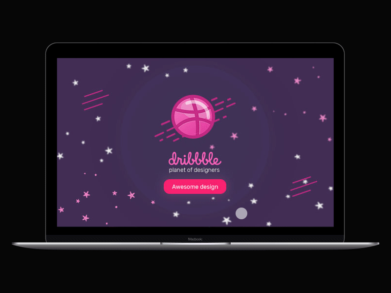 My dribbble pages 404 animation dribbble gif space