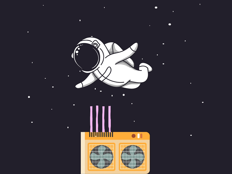 astronaut dream aftereffects animate animation astronaut design dreams illustration
