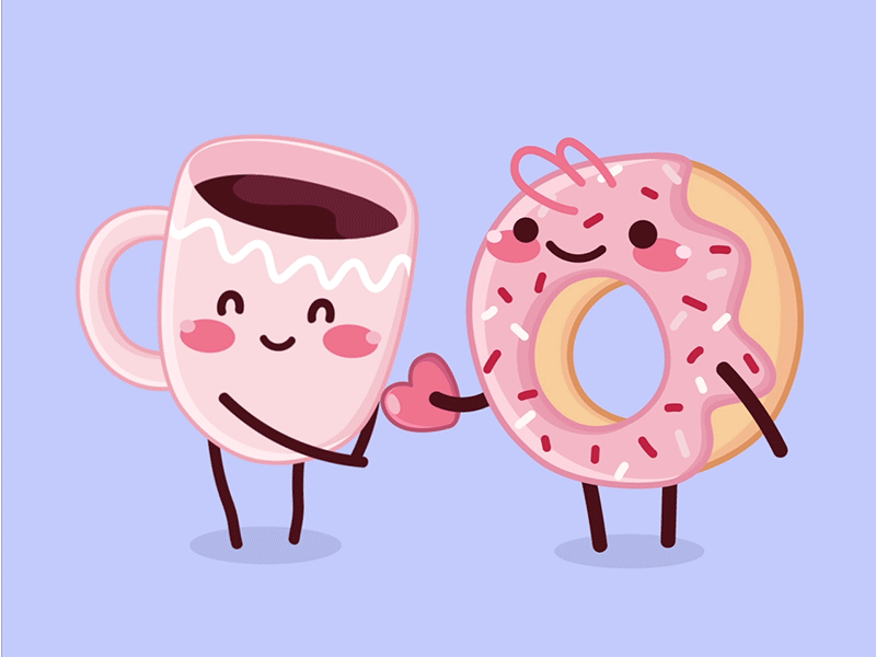 love aftereffects animate animation coffe couplegoals design donut food love