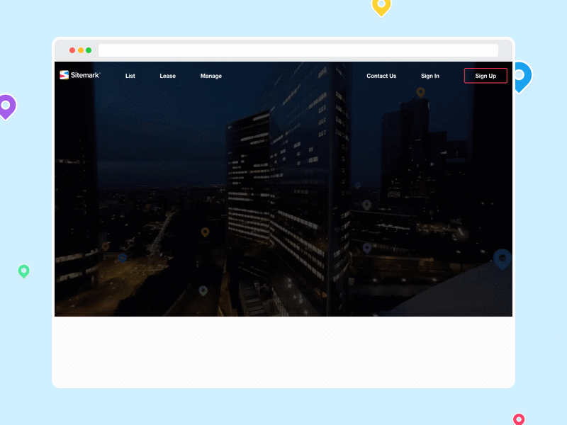 Landing Page animated gif animation landing page real estate ui ux webapp